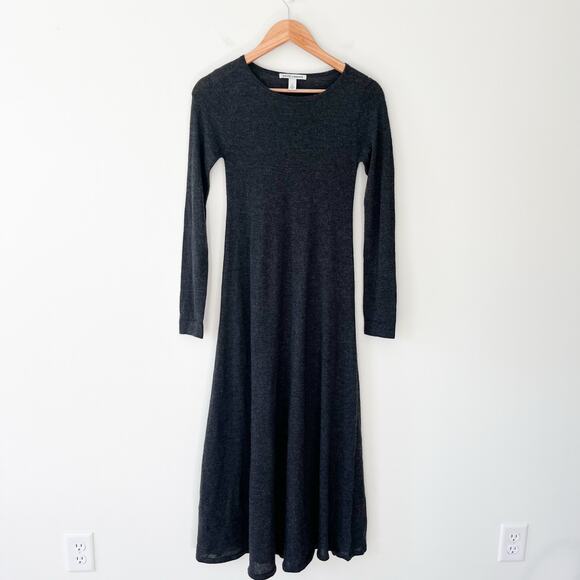 Autumn Cashmere Gray Long Sleeve Maxi Lagenlook 100% Cashmere Dress, Size XS - Picture 1 of 7